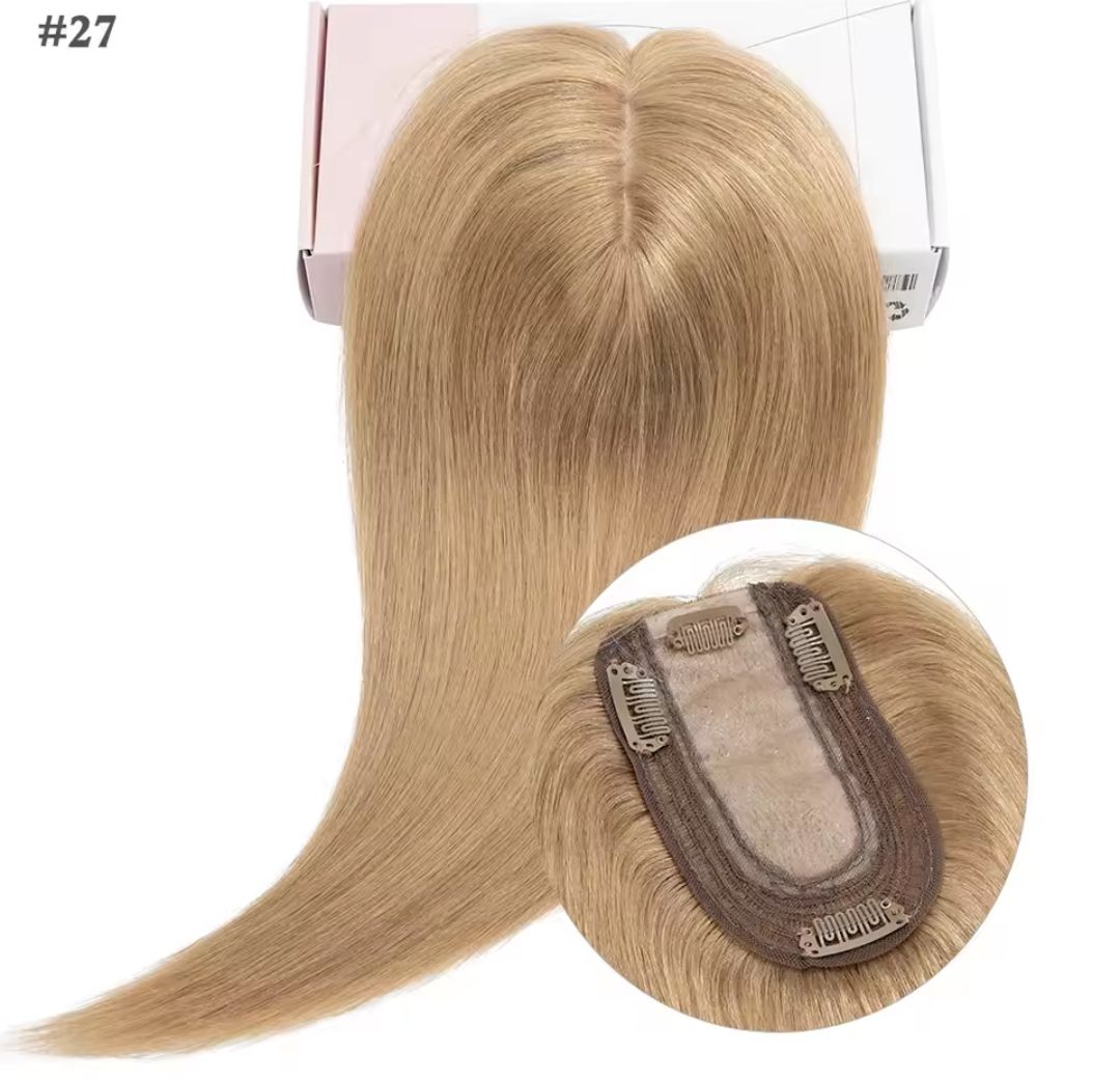 HUMAN HAIR TOPPER Silk Base 7x13cm