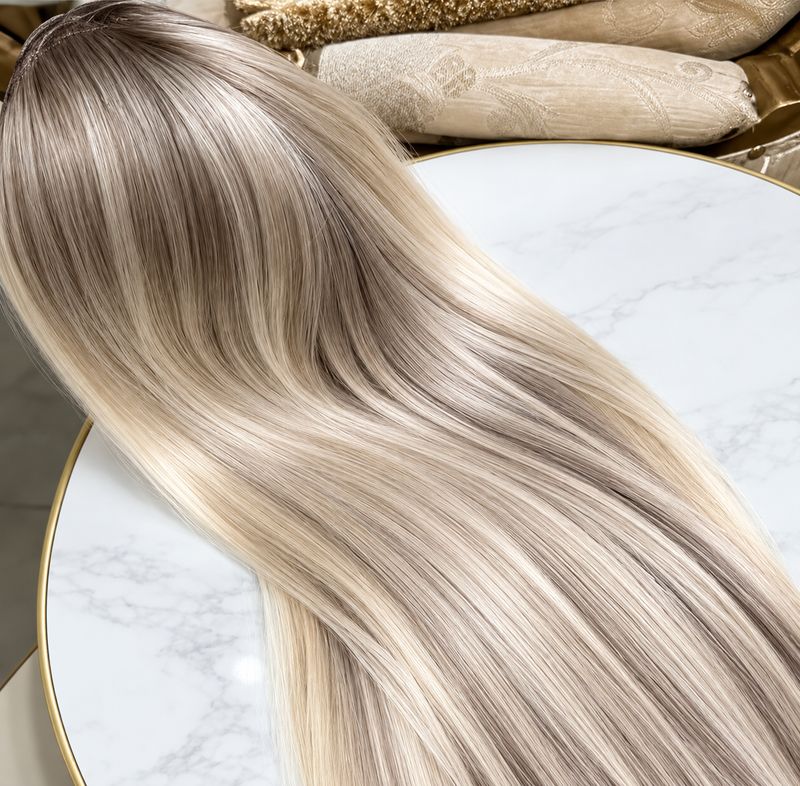 Lolita Wig | Light Blonde with Highlights Human Hair Lace Front 