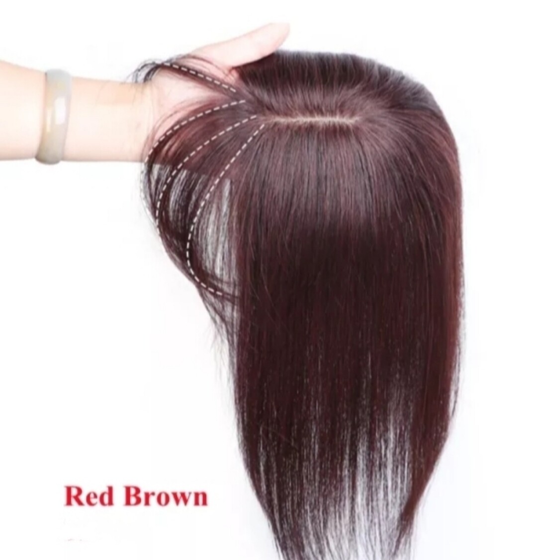 HUMAN HAIR TOPPER Fringe | Silk Base 13x14cm