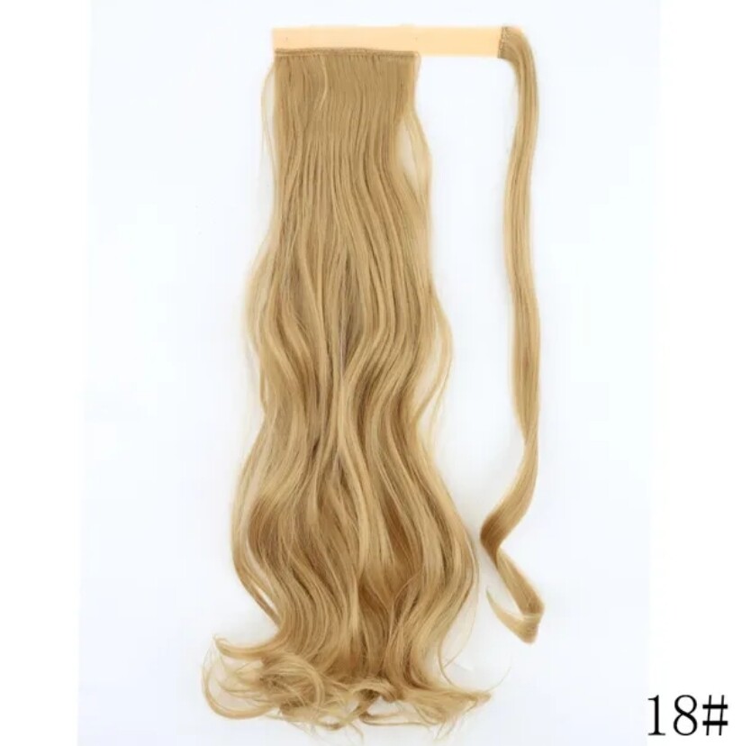 Ponytail Extension Clip On Body Wave Synthetic Hair