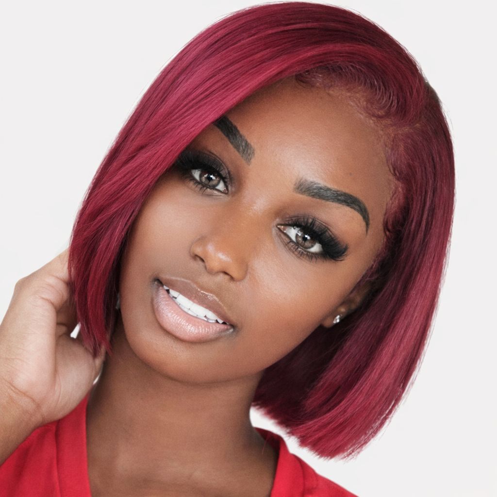 Marilyn Wig | Burgundy Human Hair Lace Front 