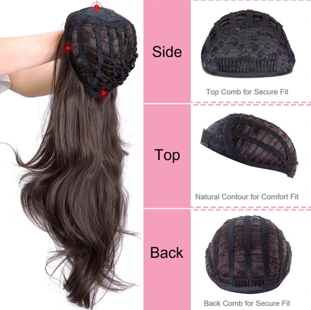 3/4 Wig Synthetic Hair Extension
