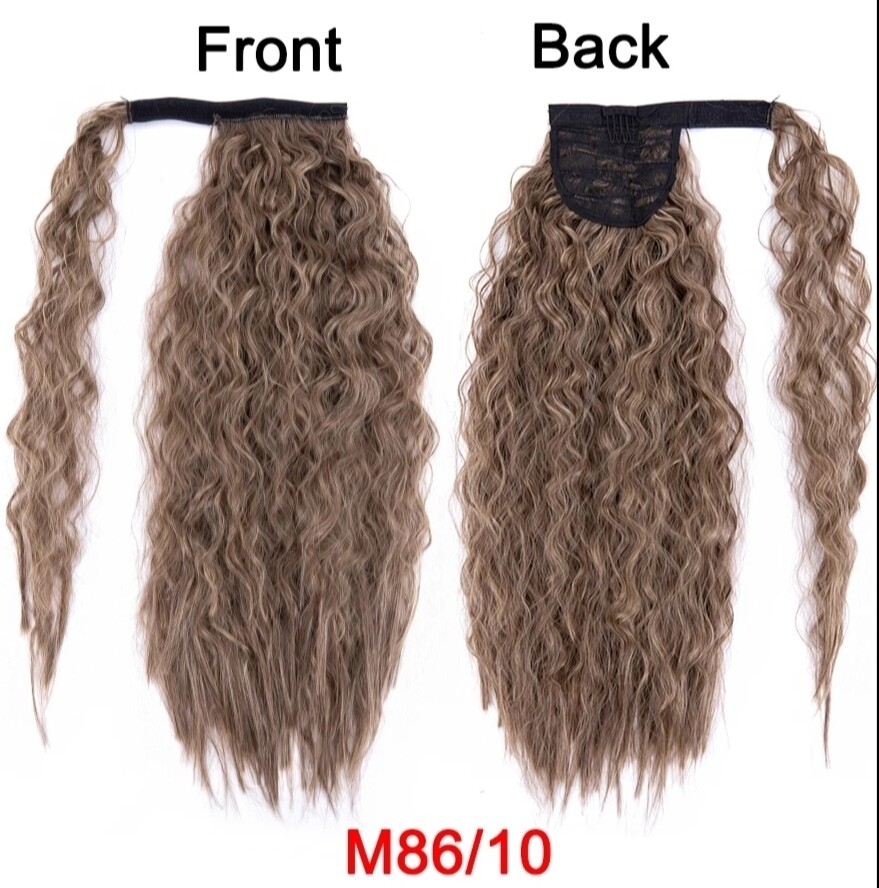 PONYTAIL EXTENSION CLIP ON WATER WAVE SYNTHETIC HAIR 24"
