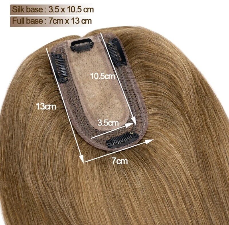 HUMAN HAIR TOPPER Silk Base 7x13cm