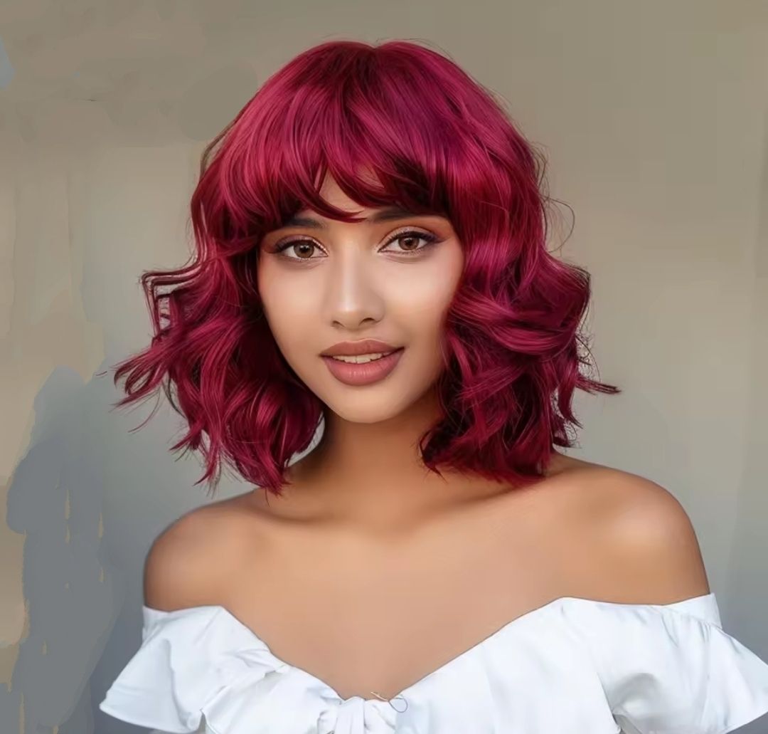 Dora Wigs | Curly Fringed Human Hair Wigs