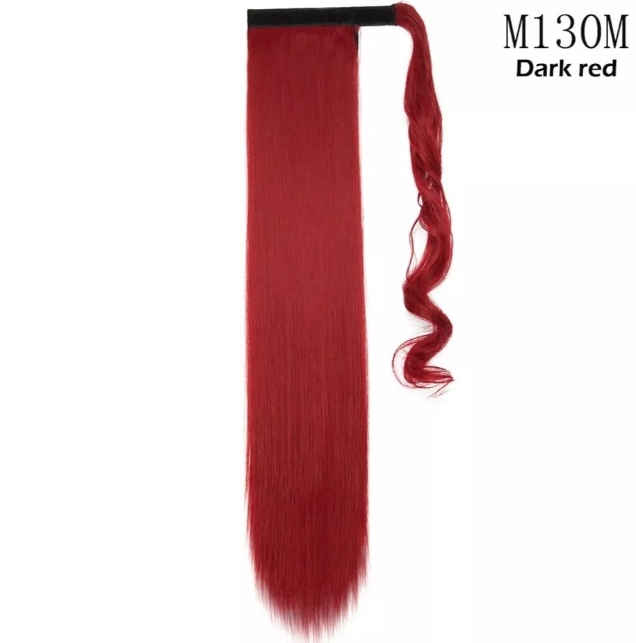 Ponytail Extension Clip On Straight Synthetic Hair