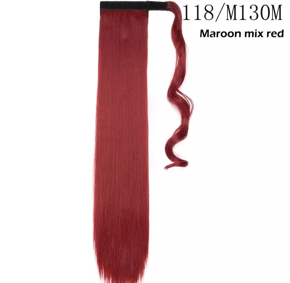 Ponytail Extension Clip On Straight Synthetic Hair