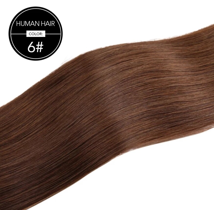 Ponytail Extension Clip On Straight Human Hair