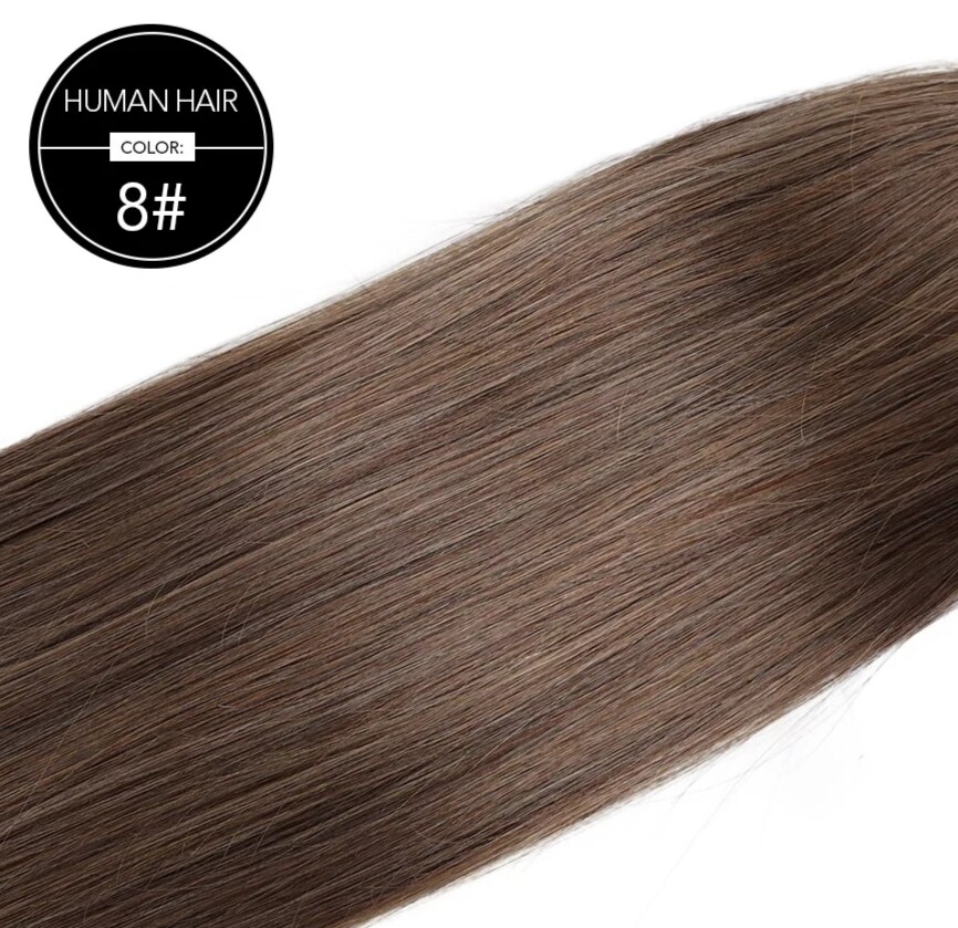Ponytail Extension Clip On Straight Human Hair