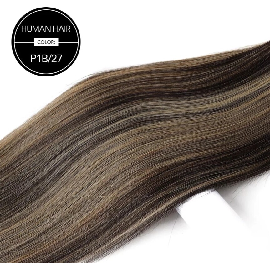 Ponytail Extension Clip On Straight Human Hair