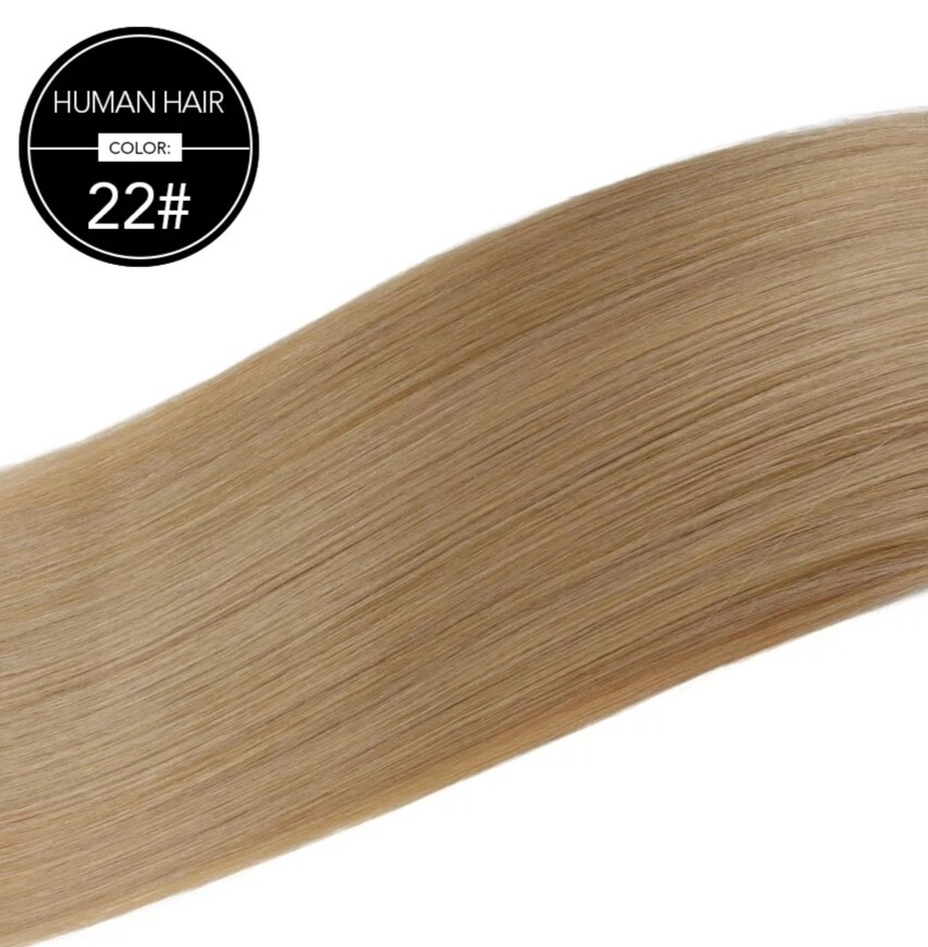 Ponytail Extension Clip On Straight Human Hair