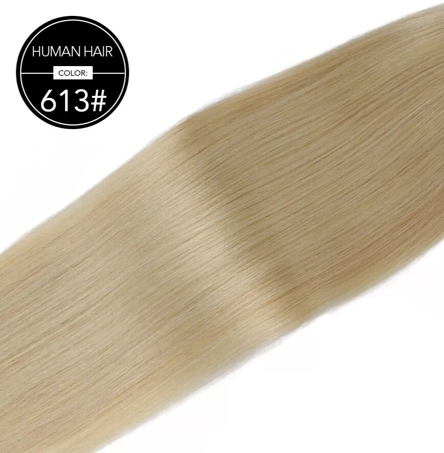 Ponytail Extension Clip On Straight Human Hair