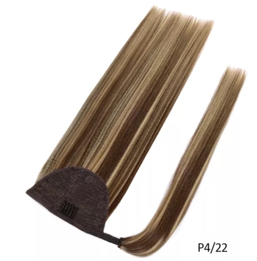 Ponytail Extension Clip On Straight Human Hair