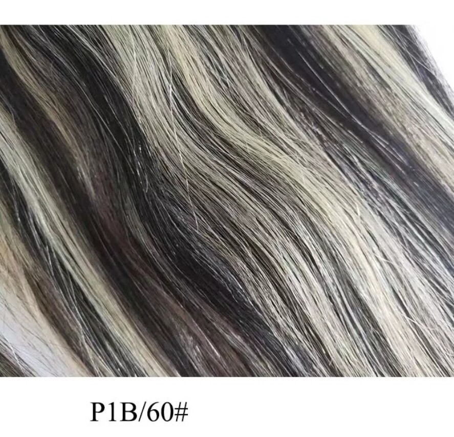 Ponytail Extension Clip On Straight Human Hair
