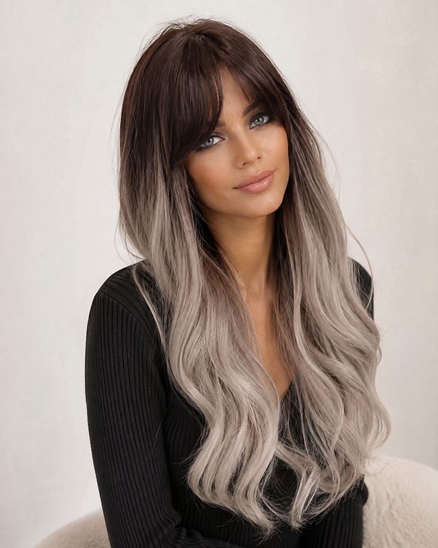 Abby Wig | Ash Brown to Grey Balayage