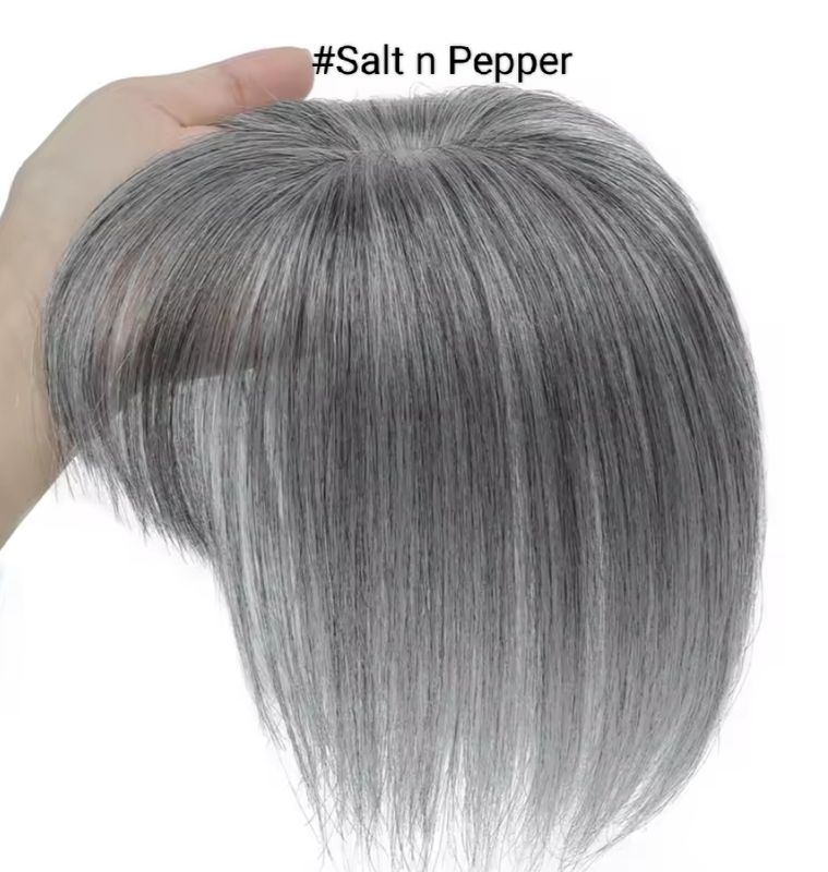 HUMAN HAIR TOPPER Silk Base 6x9cm