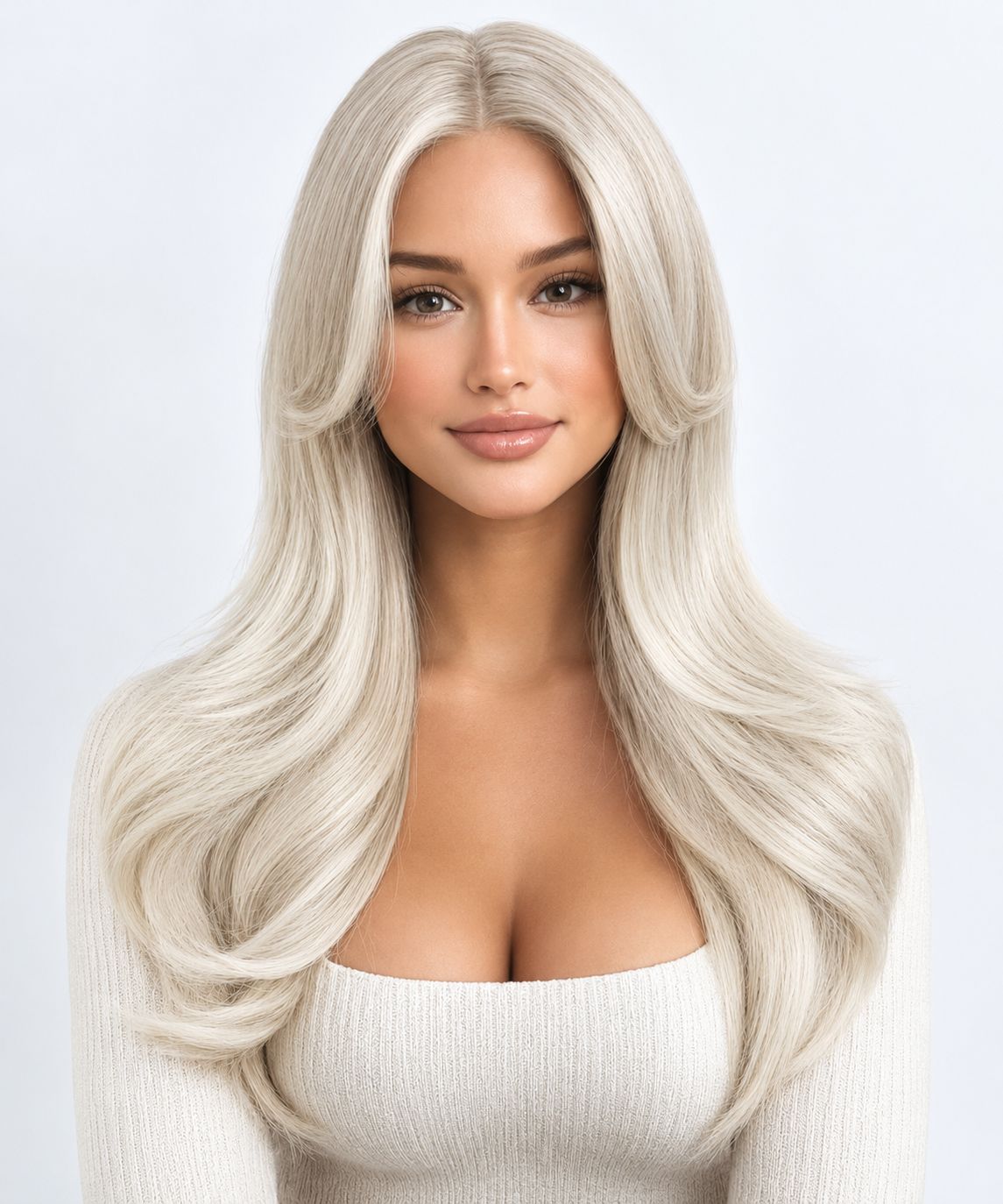 Dominique Wig | Pearly Blonde Lace Front with Bangs