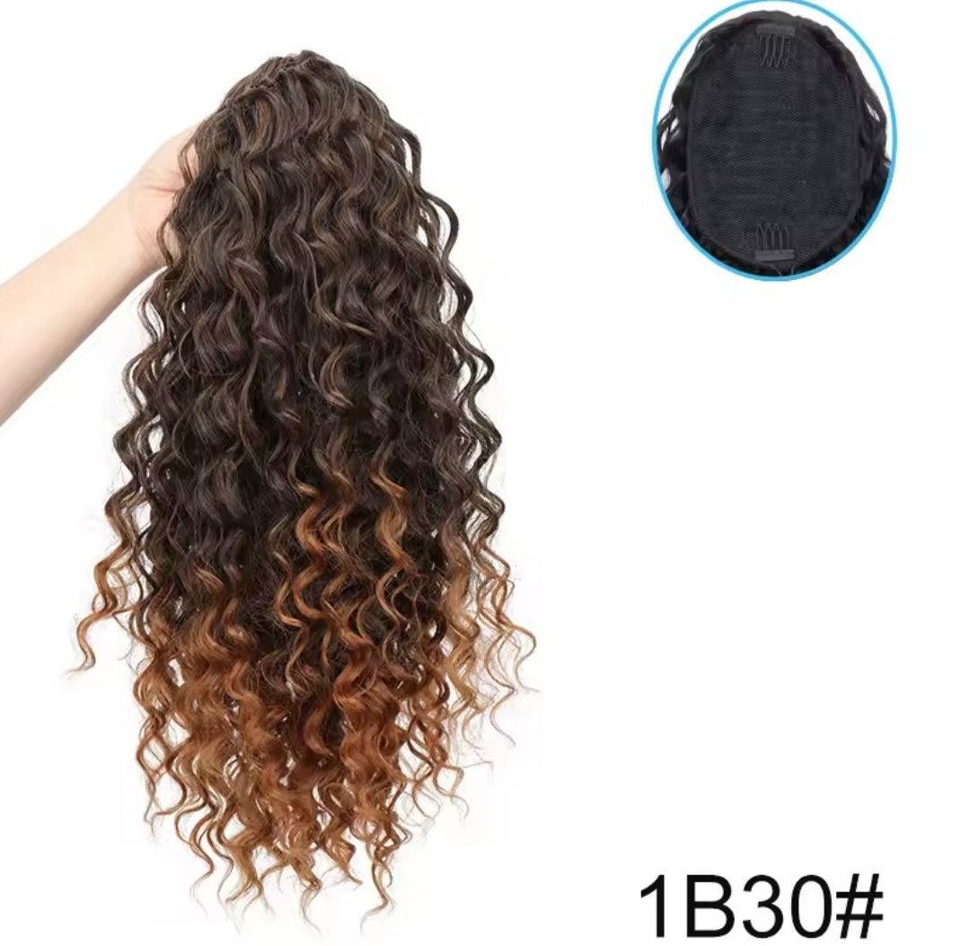 Ponytail Extension Drawstring Curly Synthetic Hair
