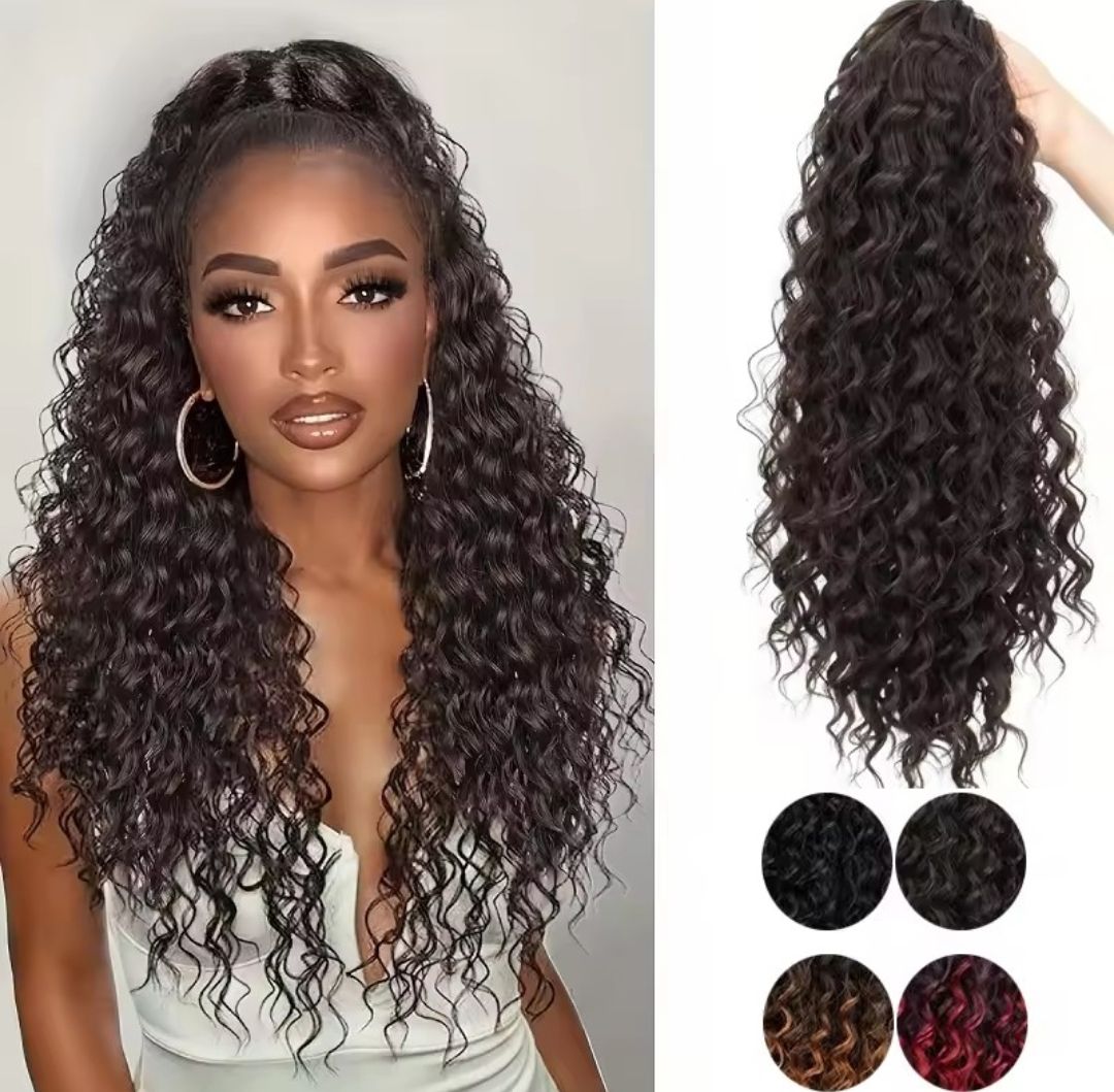 Ponytail Extension Drawstring Curly Synthetic Hair