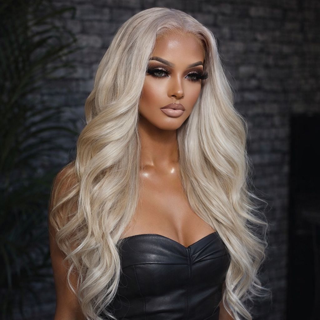 Brooky Wig | White Blonde Human Hair Lace Front