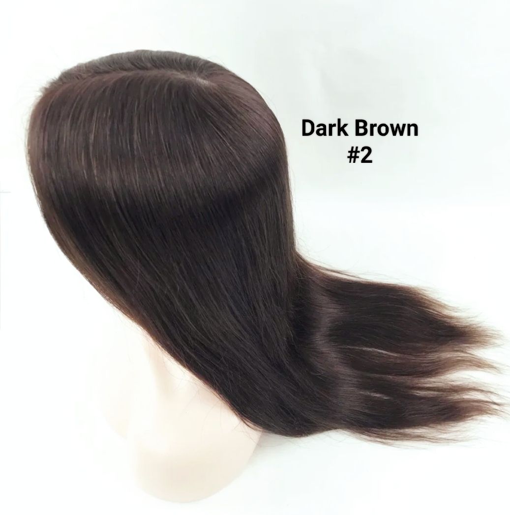 HUMAN HAIR TOPPER Silk Base 12x13cm | 16x18cm