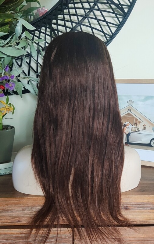 Mandy Wig | Auburn Brown Human Hair Lace Front 