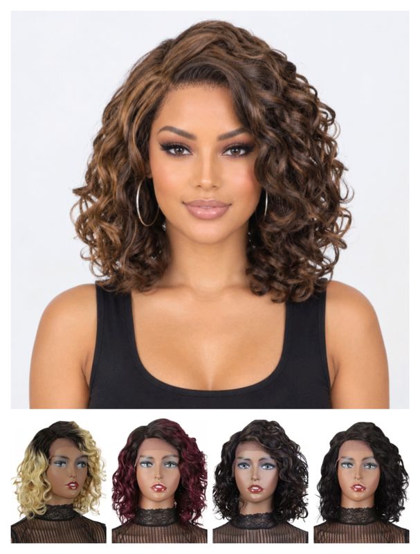 Talia Wigs | French Curl Human Hair Lace Front