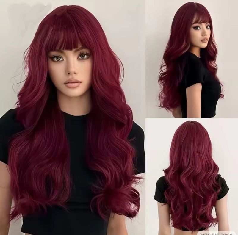 Sofina Wig | Burgundy Red