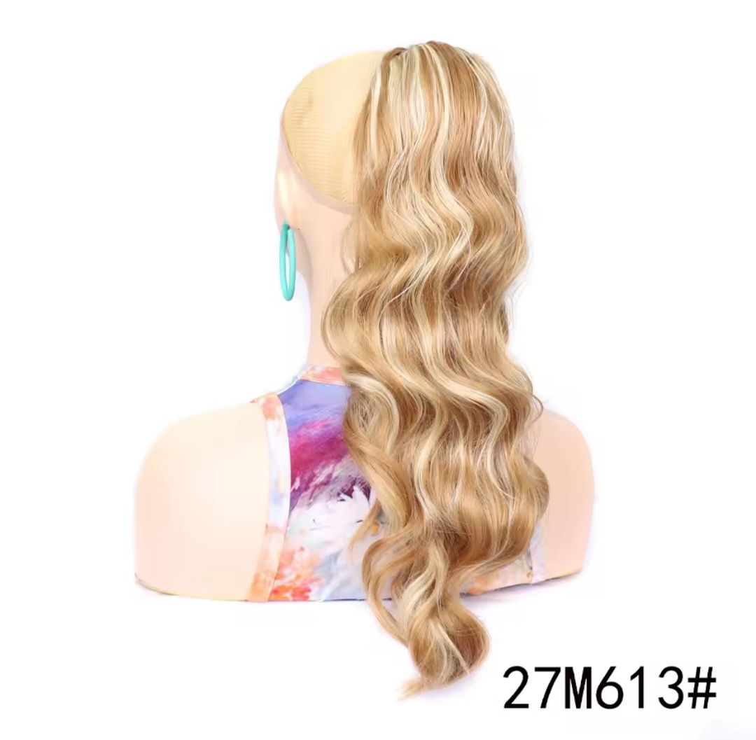Ponytail Extension Drawstring Body Wave Synthetic Hair