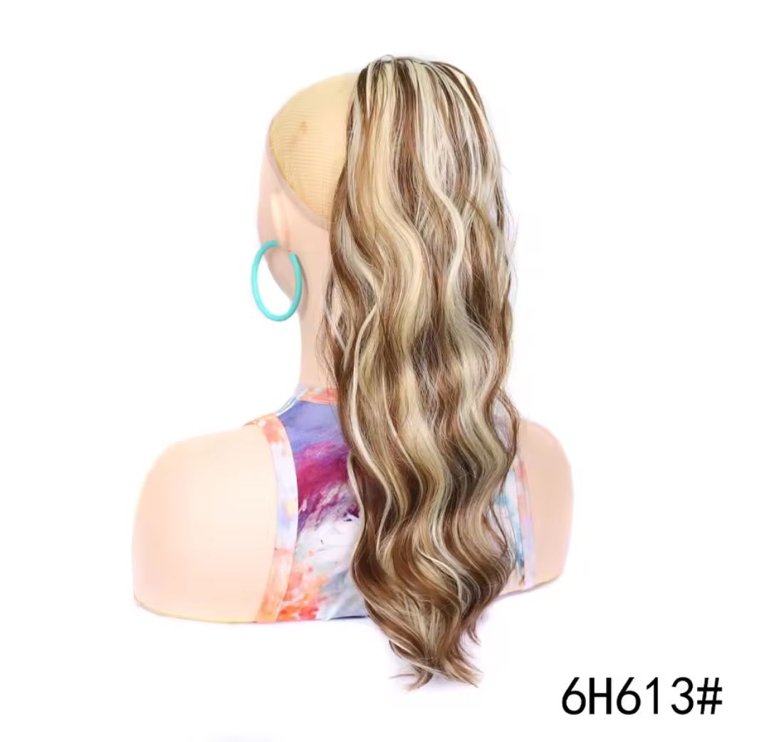 Ponytail Extension Drawstring Body Wave Synthetic Hair