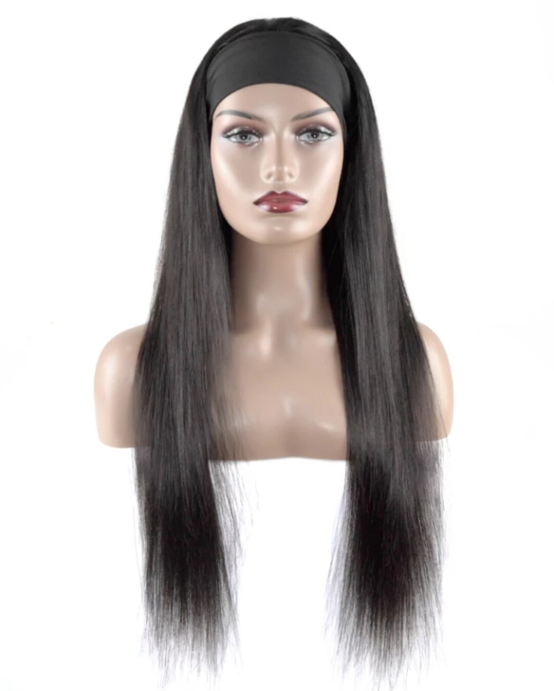 Lily Headband Wig | Natural Black With Highlights Human Hair