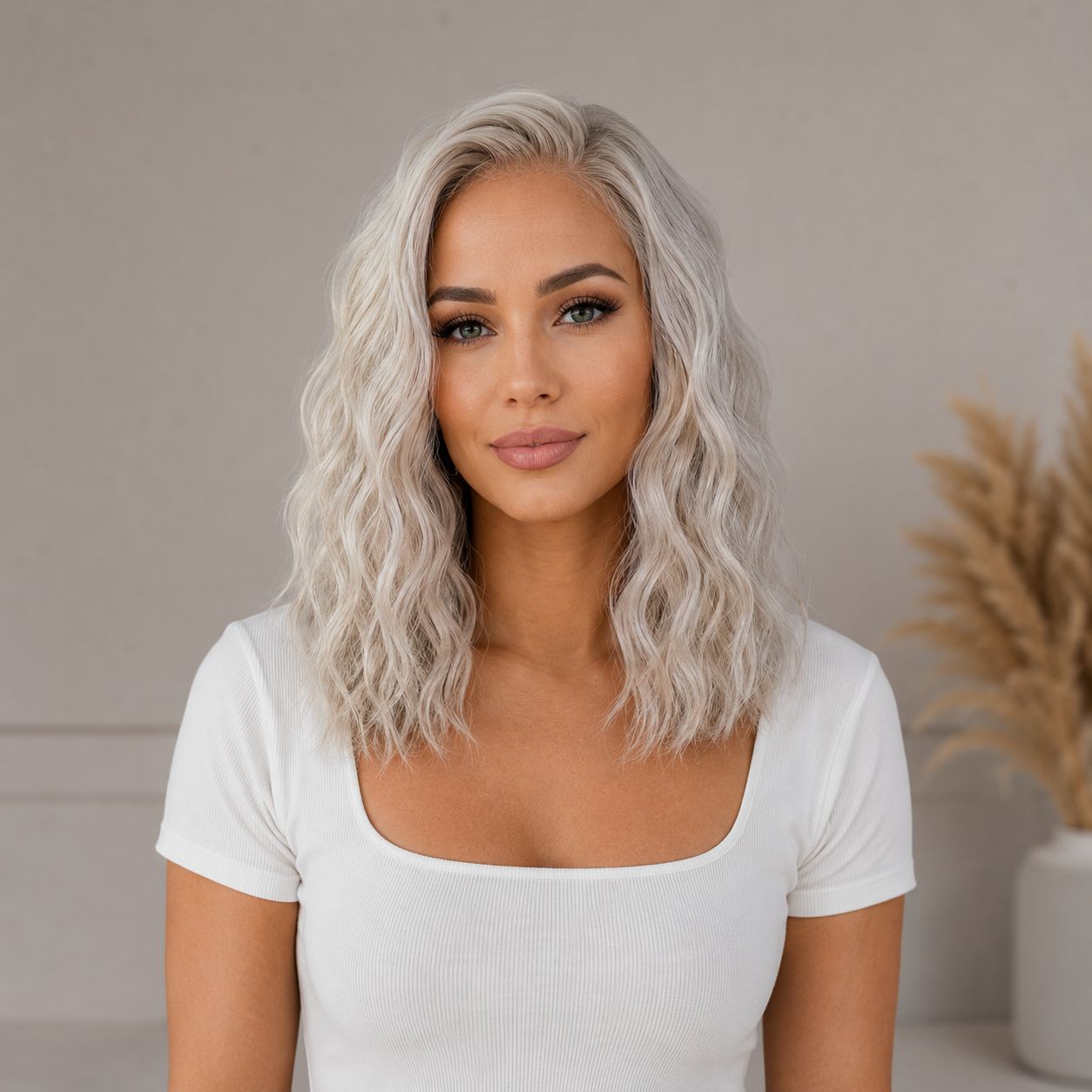 Elishia Wig | Grey Blonde Free Part Lace Front 