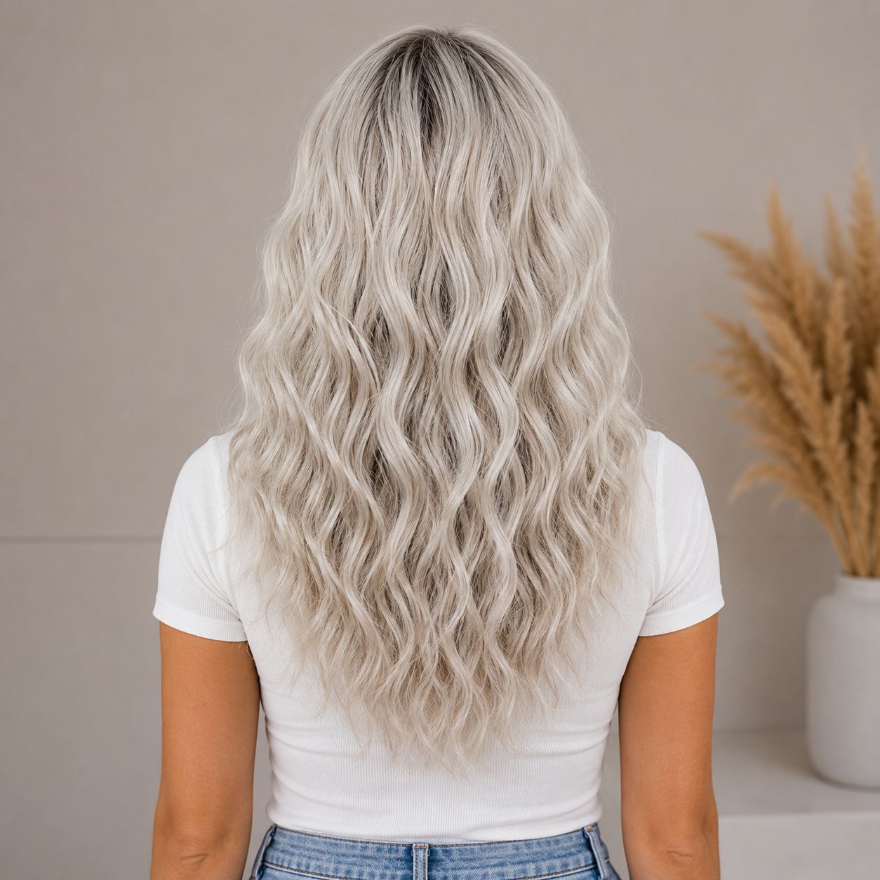 Elishia Wig | Grey Blonde Free Part Lace Front 