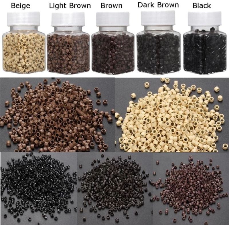 Micro Beads Silicon Lined For Hair Extensions 500pc pack