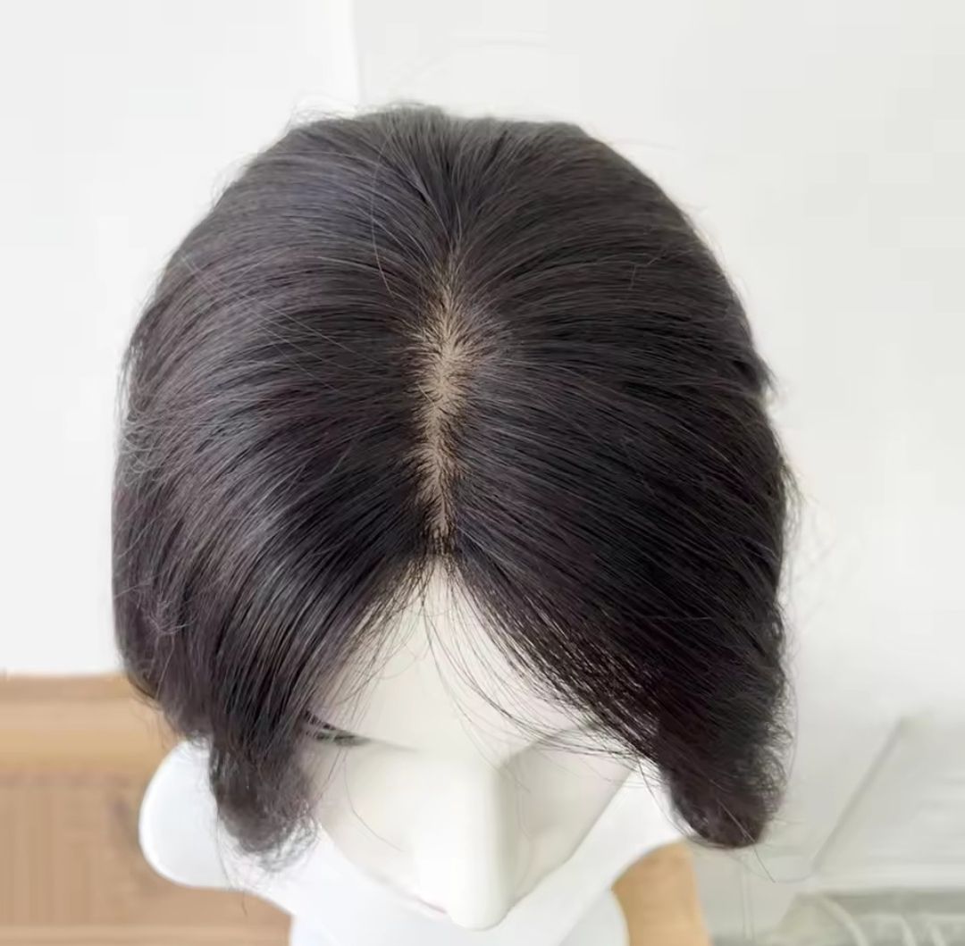 HUMAN HAIR TOPPER Silk Base 13x15cm