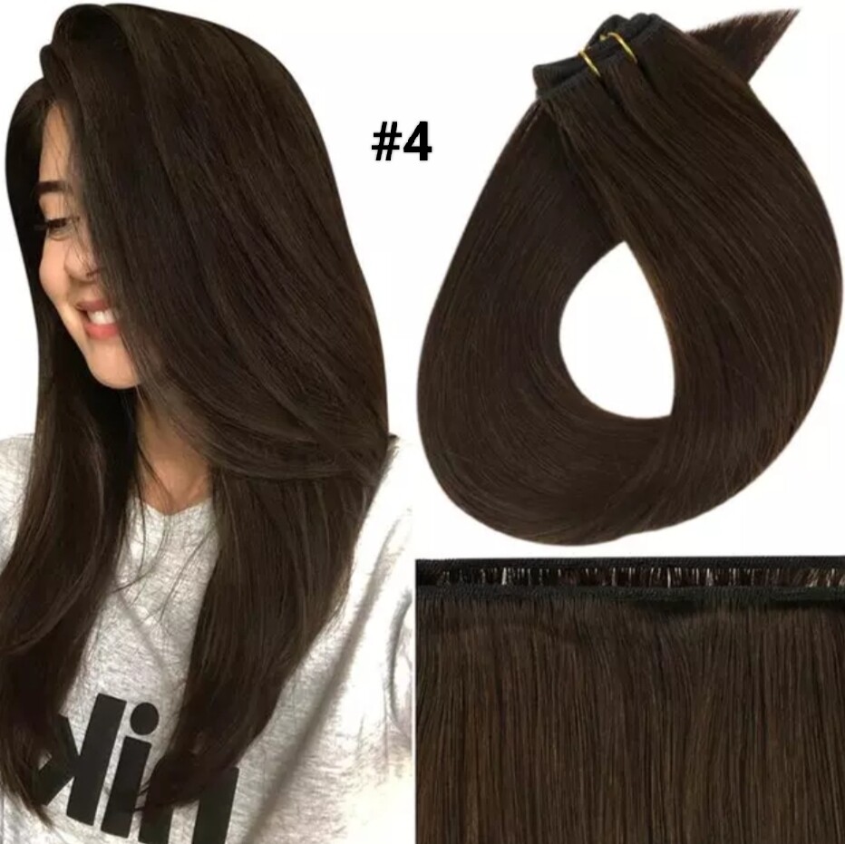 Luxury Flat Silk Weft Human Hair Extensions
