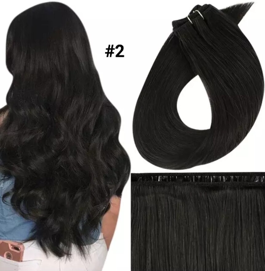 Luxury Flat Silk Weft Human Hair Extensions