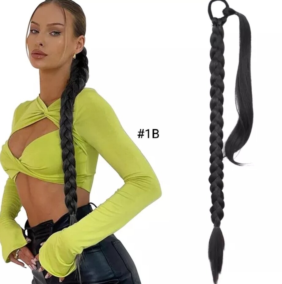 TIE ON PONYTAIL EXTENSION SYNTHETIC HAIR