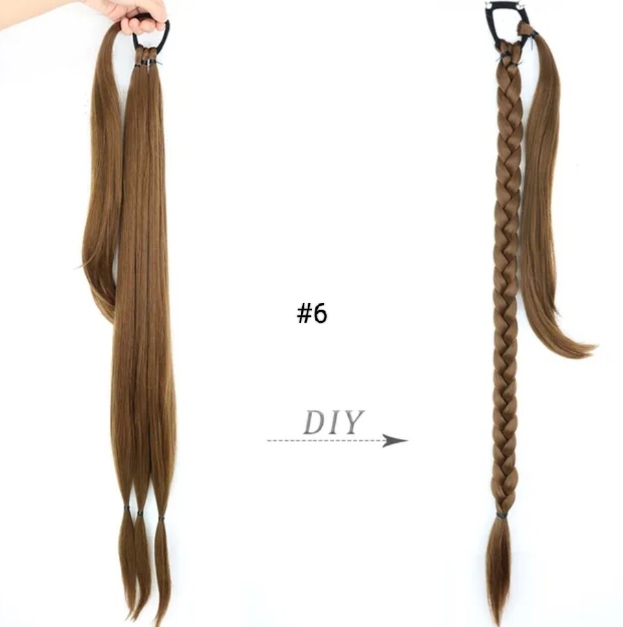 TIE ON PONYTAIL EXTENSION SYNTHETIC HAIR