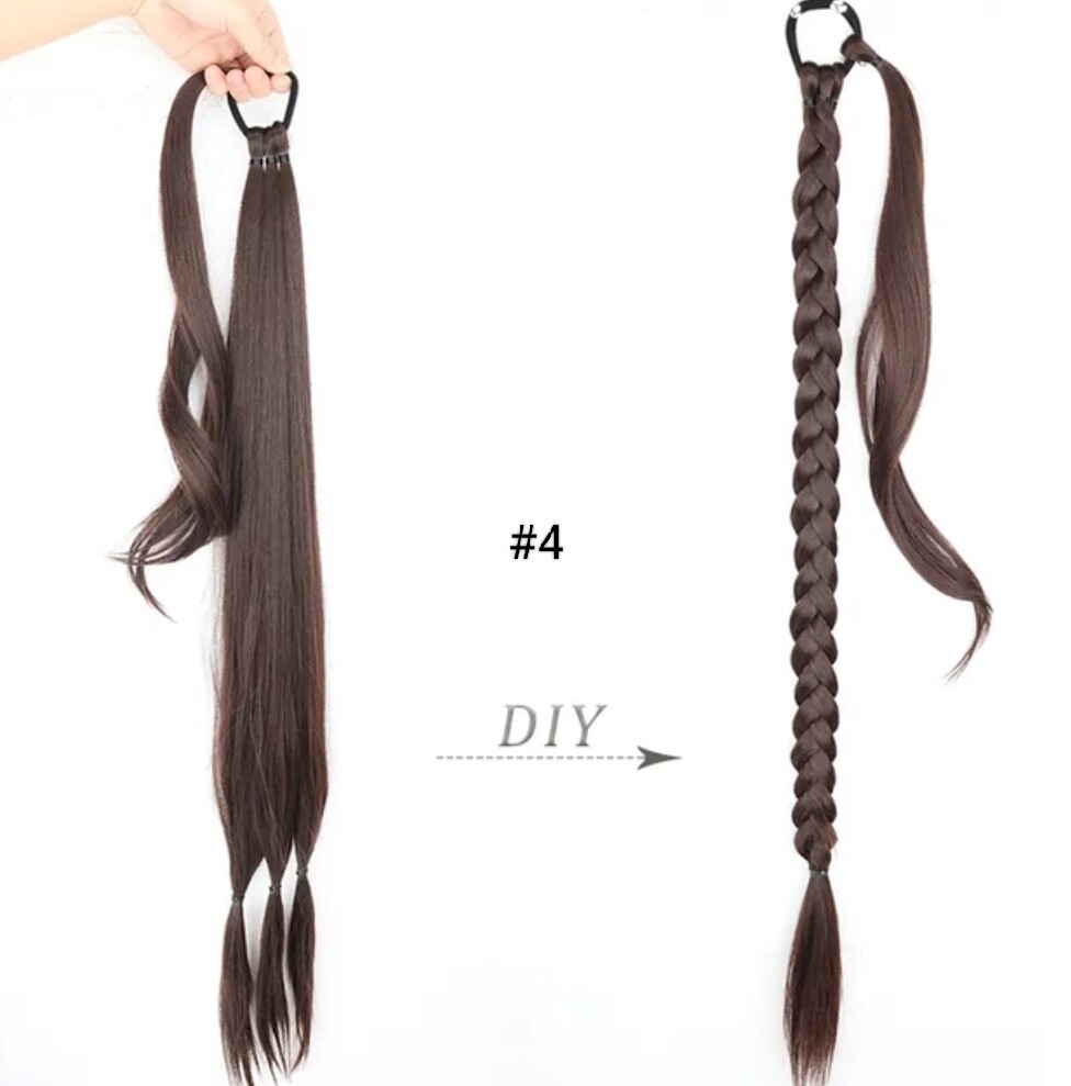 TIE ON PONYTAIL EXTENSION SYNTHETIC HAIR