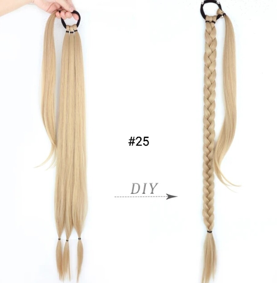TIE ON PONYTAIL EXTENSION SYNTHETIC HAIR