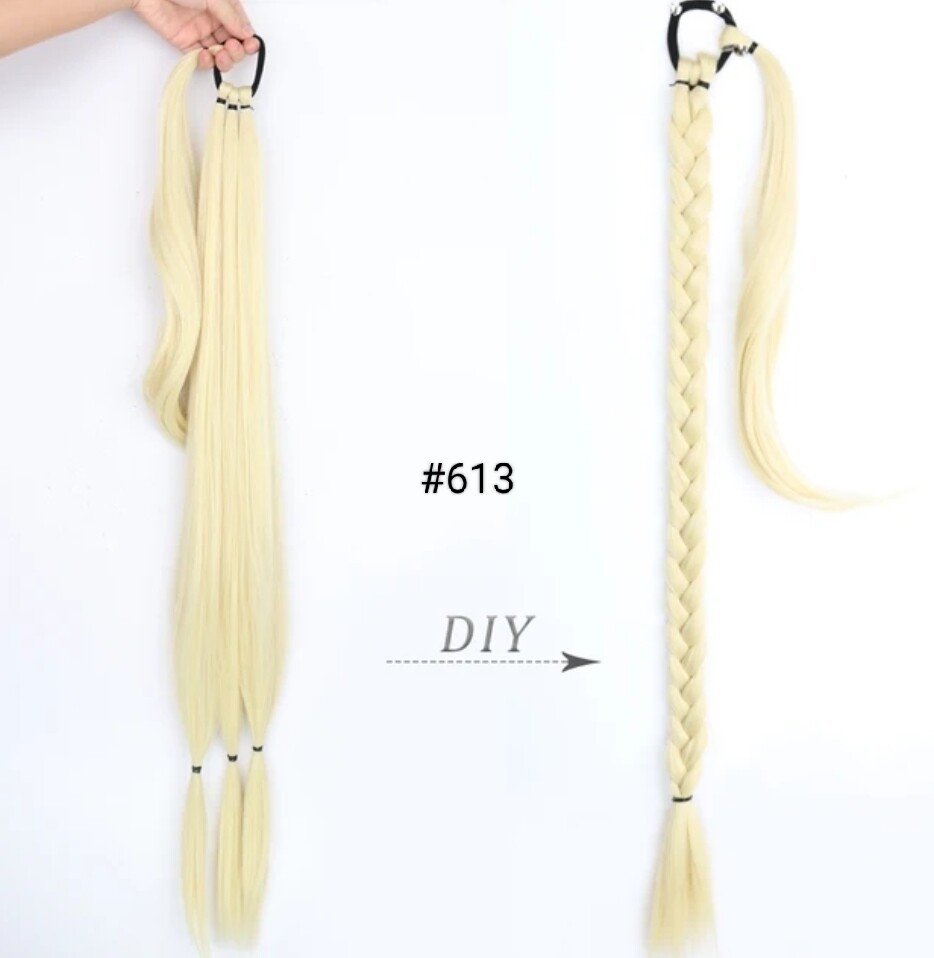 TIE ON PONYTAIL EXTENSION SYNTHETIC HAIR