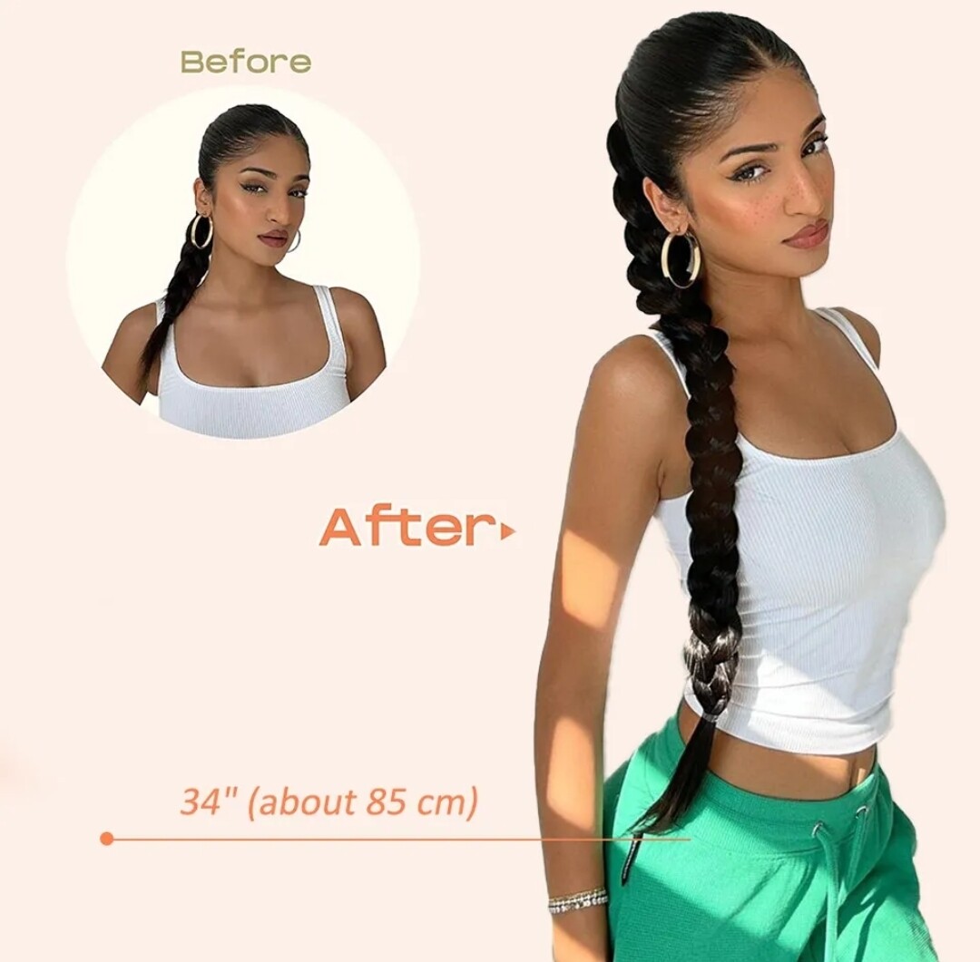 TIE ON PONYTAIL EXTENSION SYNTHETIC HAIR
