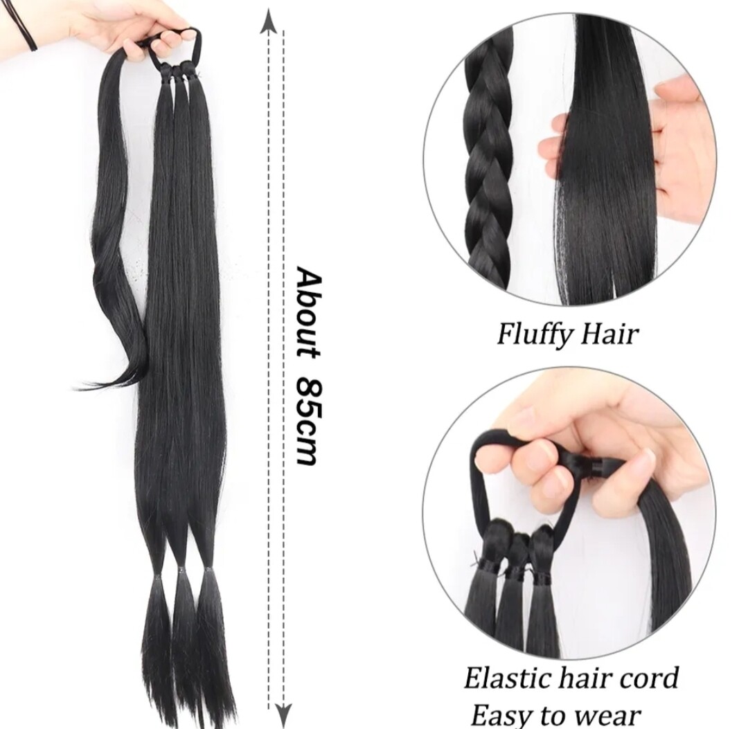 TIE ON PONYTAIL EXTENSION SYNTHETIC HAIR