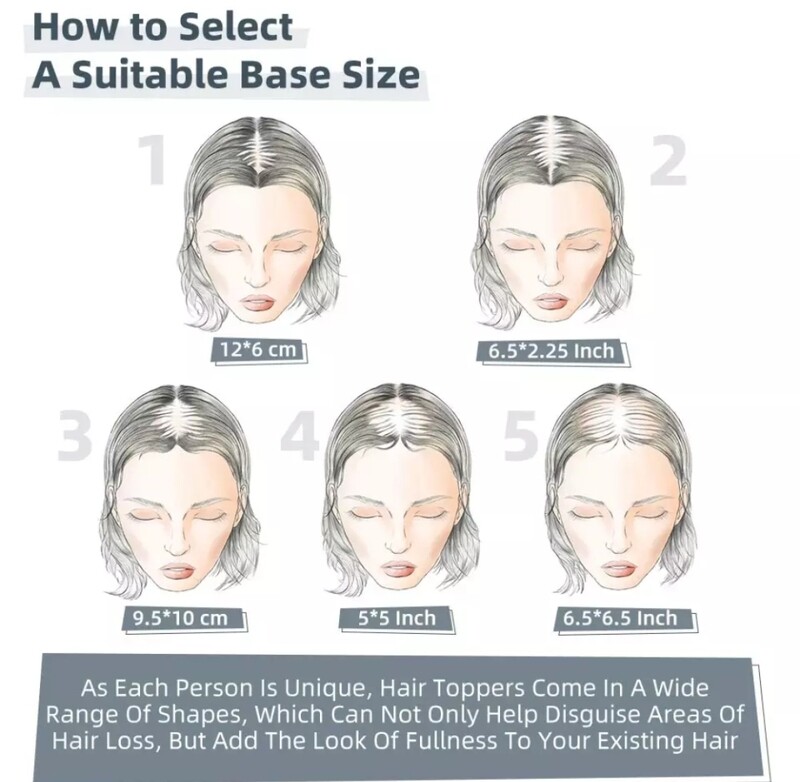 HUMAN HAIR TOPPER Mono Base 13x13cm