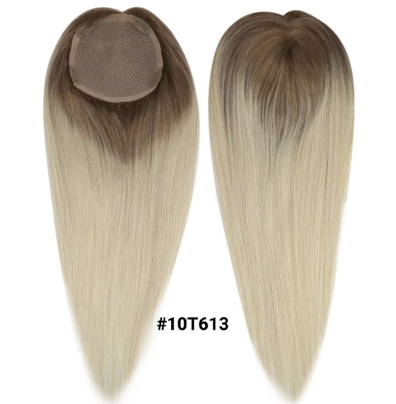 HUMAN HAIR TOPPER Silk Base 13x13cm