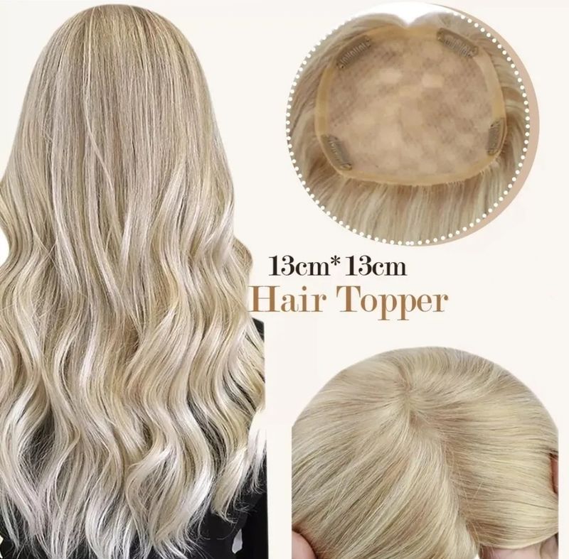 HUMAN HAIR TOPPER Mono Base 13x13cm