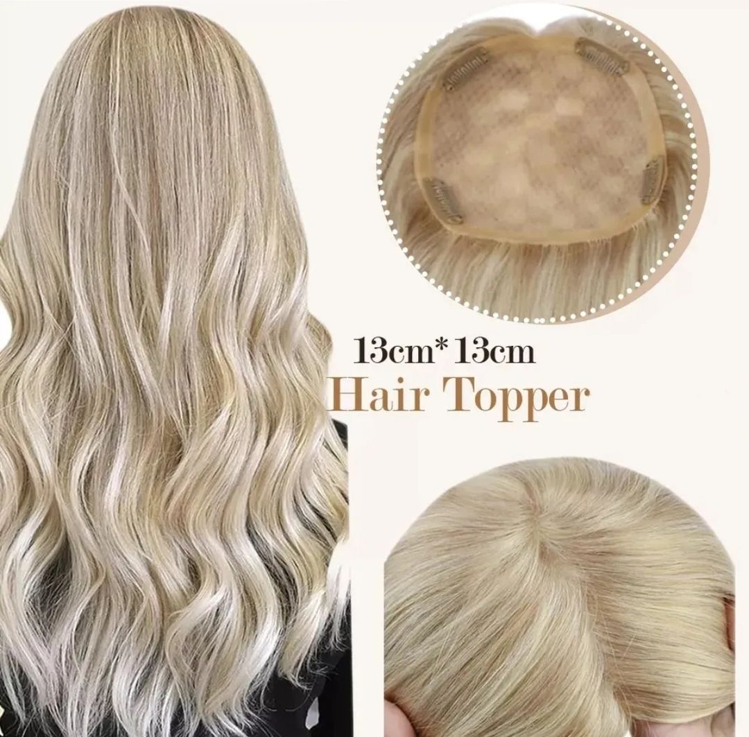 HUMAN HAIR TOPPER Mono Base 13x13cm