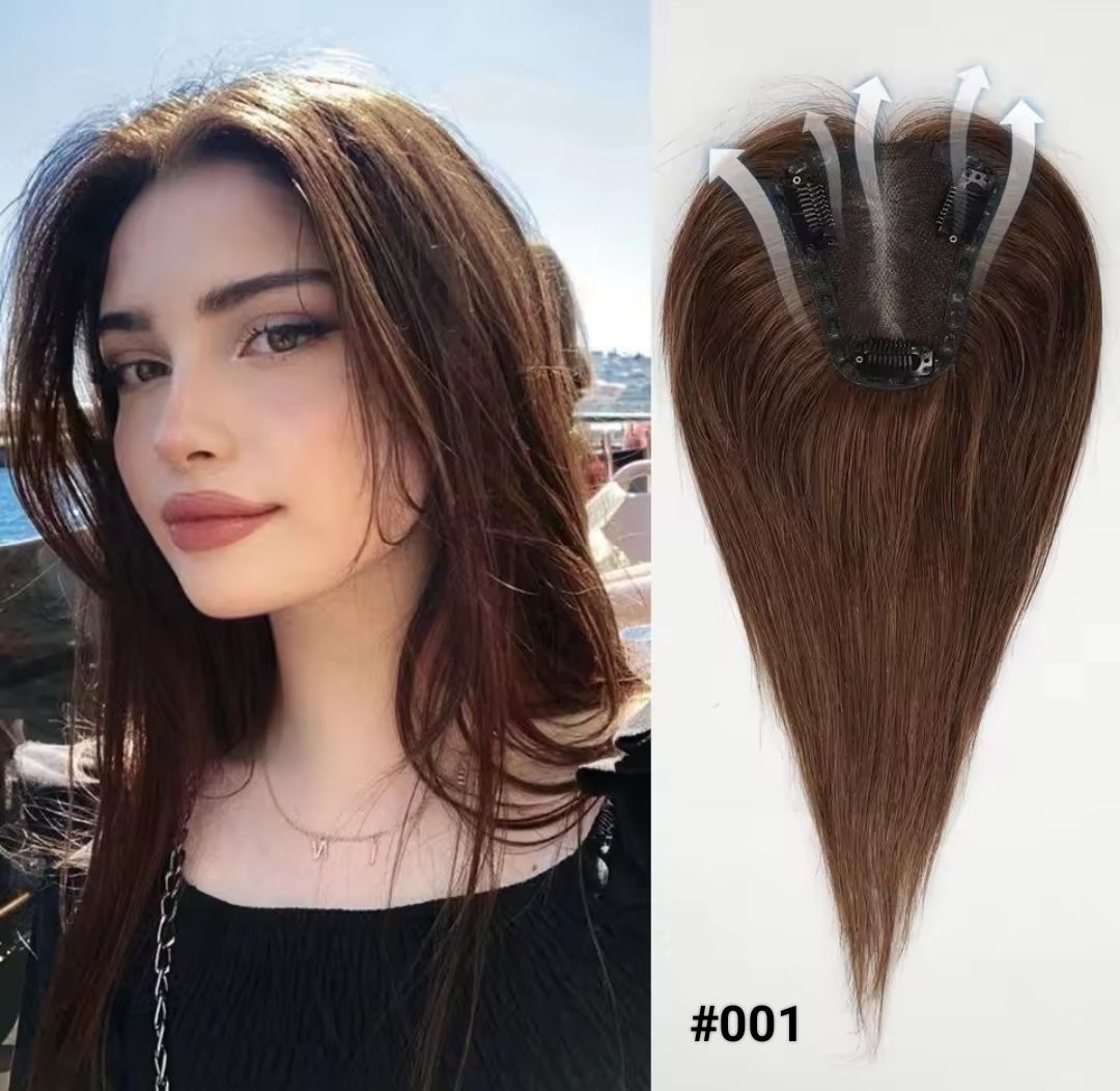 HUMAN HAIR TOPPER Fringe | Lace Base 9x10cm