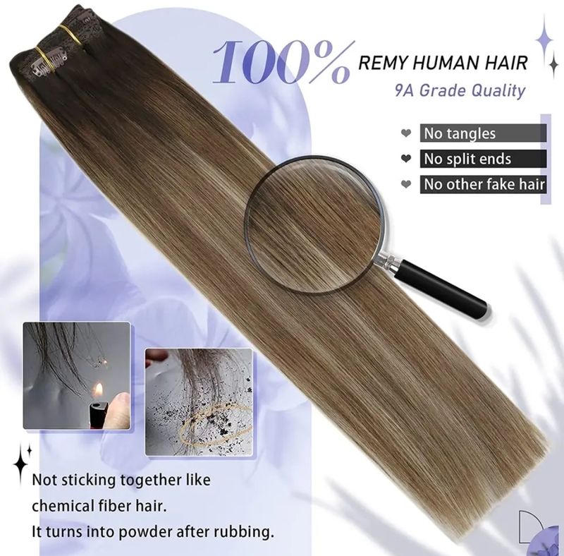Standard Clip In Human Hair Extensions